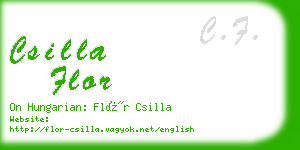 csilla flor business card